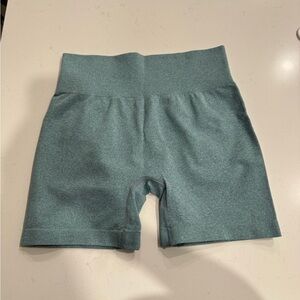 Athletic Teal High-Waisted Shorts
